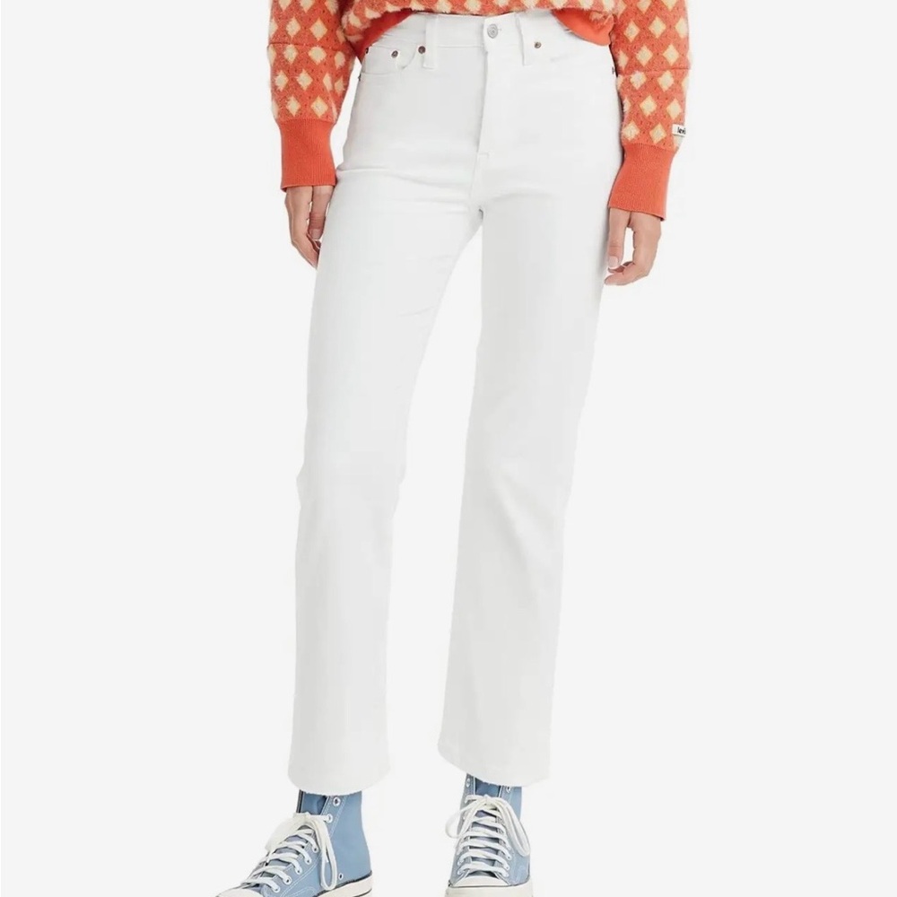 Levi's Women's Straight Leg Wedgie White Jeans